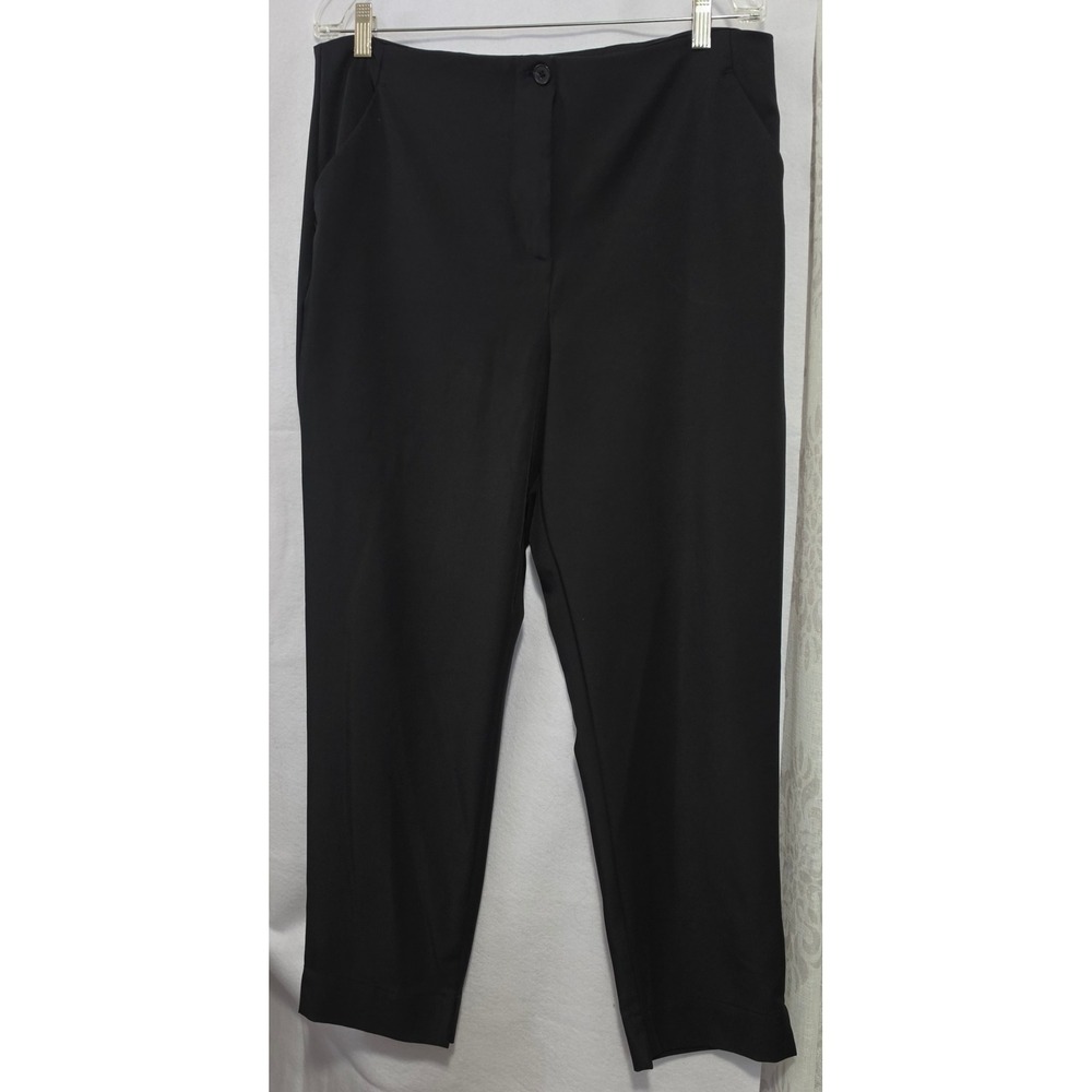 Worthington Black Straight Leg Ankle Dress Pants Womens Size 16 76597-4